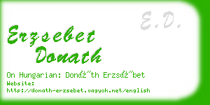 erzsebet donath business card